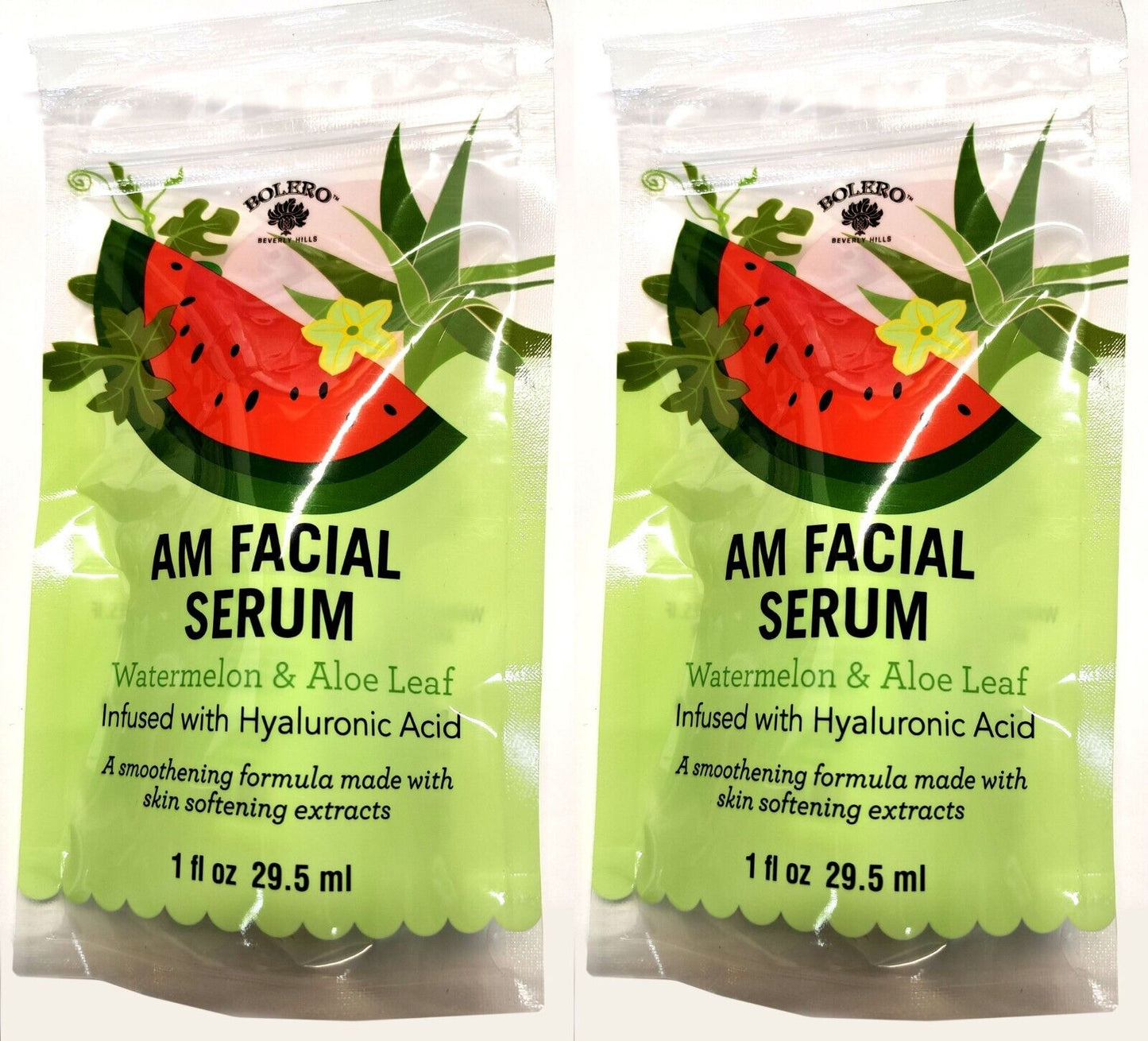 Bolero Am Facial Serum - Watermelon & Aloe Leaf 1fl oz, 29.5ml (Set of 2)