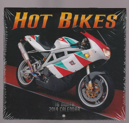 Hot Bikes 16 Month 2014 Mini Wall Calendar