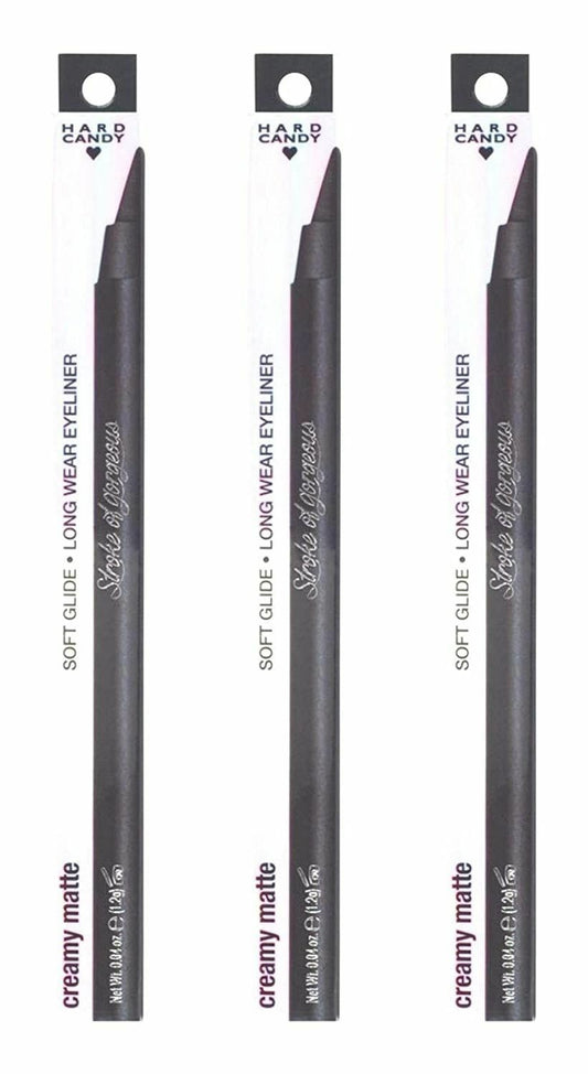 Hard Candy (Soy #1267) Black Matte Soft Glide Long Wear Eyeliner (Set of 3)