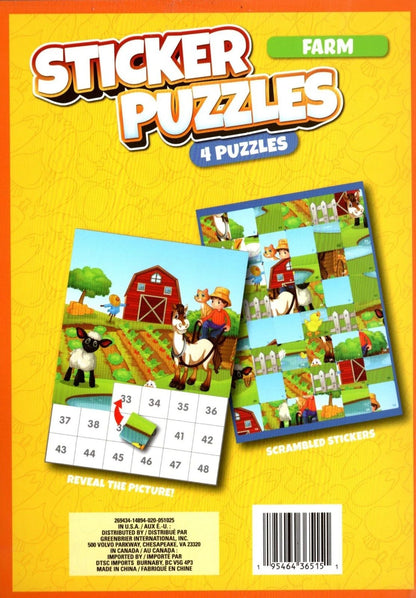 Activity Books for Kids: Sticker Puzzles 2025 -Farm