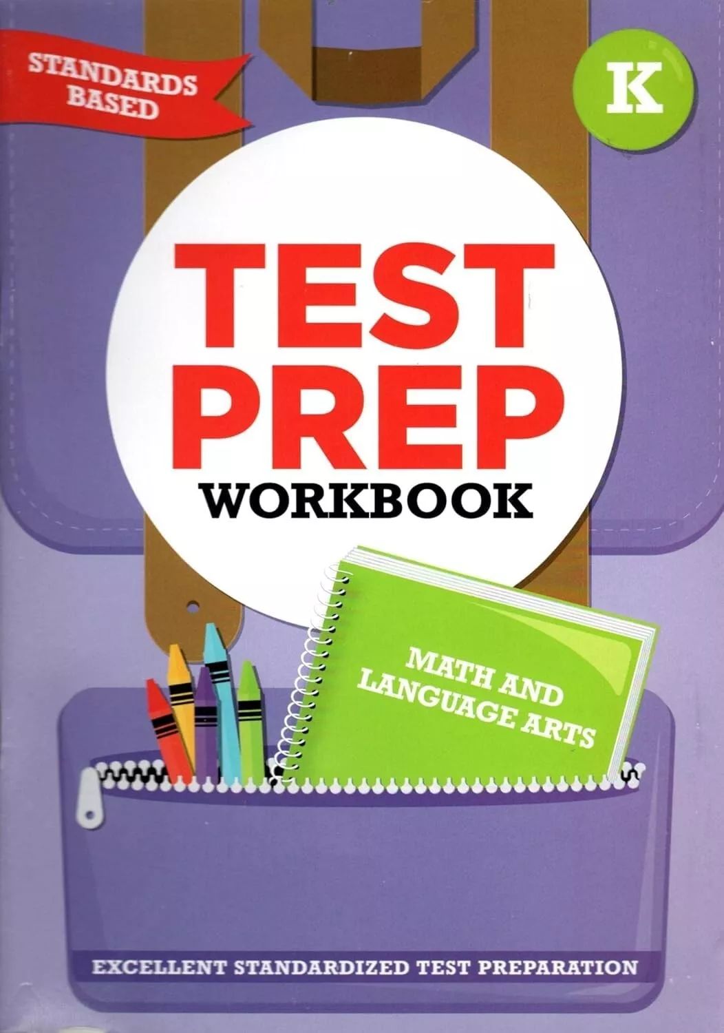 Kindergarten Grade Math & Language Arts Test Prep Workbook v3