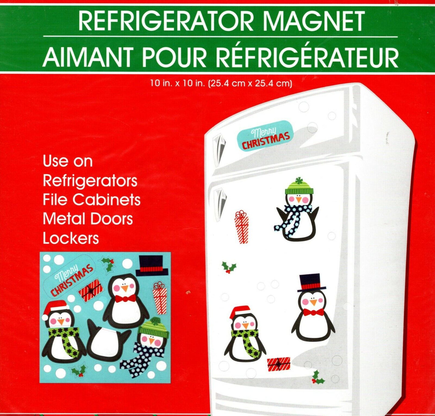 Christmas Holiday Decorative Fridge Magnet Set for Refrigerator, Locker v3-v4