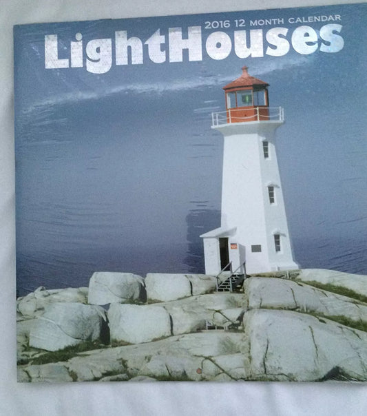 2016 12 Month Lighthouses Wall Calendar 12x12