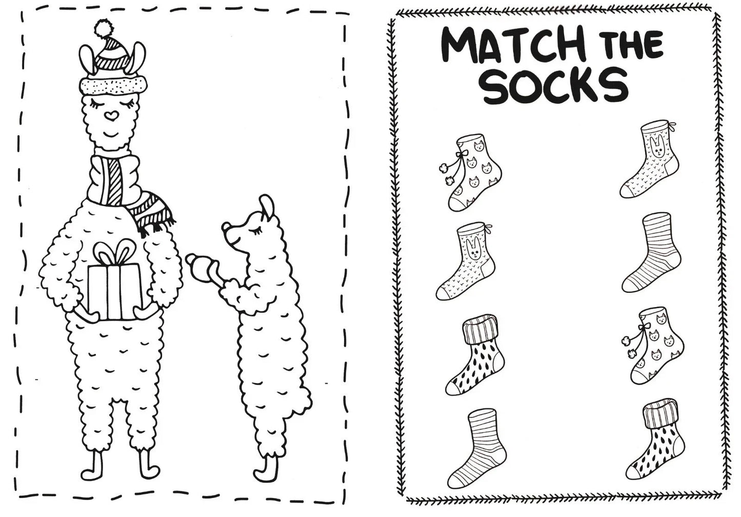 Christmas Holiday - Jumbo & Activity Book - Let it Snow & Fa La La La Liama Set