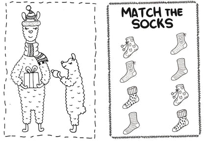 Christmas Holiday - Jumbo & Activity Book - Let it Snow & Fa La La La Liama Set