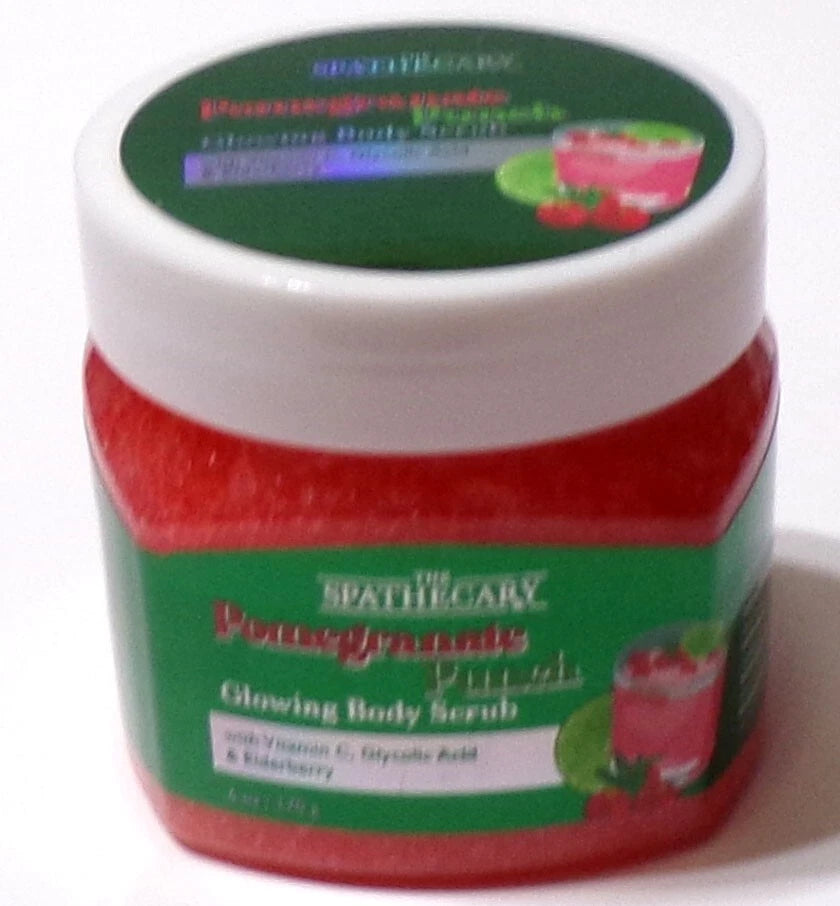 The Spathecary Pomegranate Punch Glowing Facial Body Scrub 6 Oz (Set of 3)