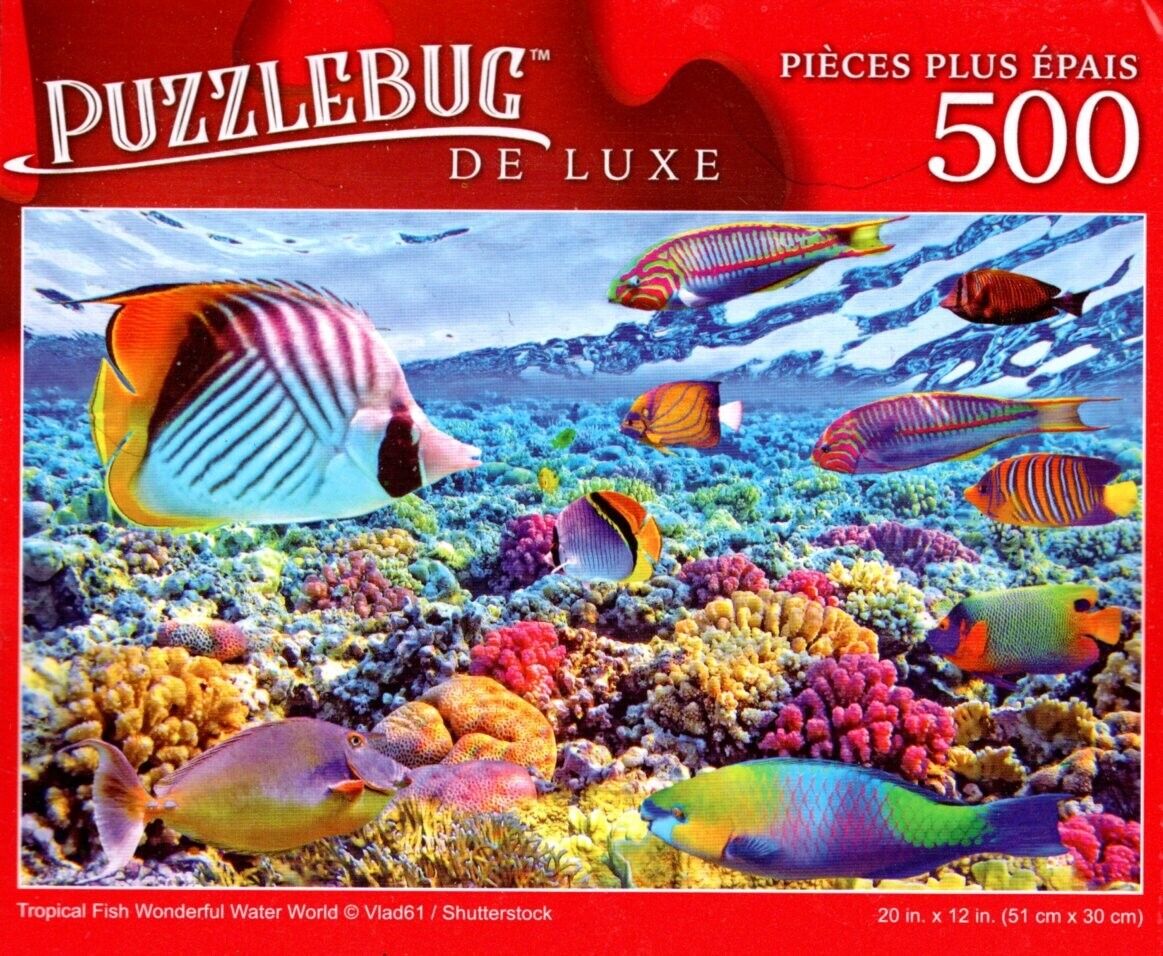 Tropical Fish Wonderful Water World - 500 Pieces Deluxe Jigsaw Puzzle