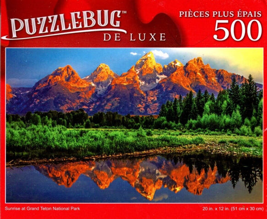 Sunrise at Grand Teton National Park - 500 Pieces Deluxe Jigsaw Puzzle