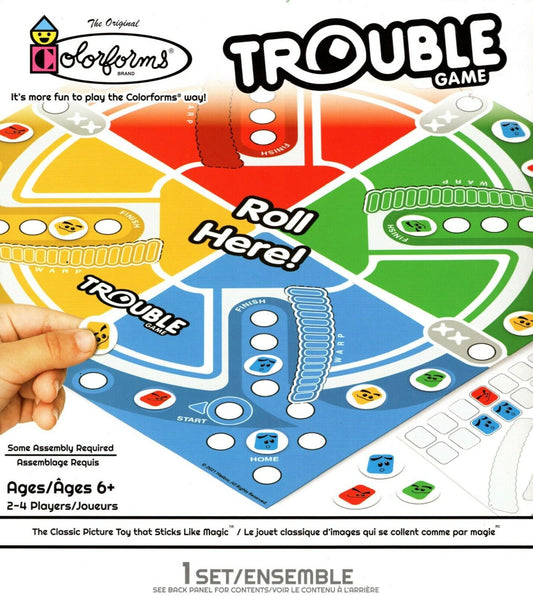 Colorforms Trouble Game Set -It's More Fun To Play The Colorform Way!