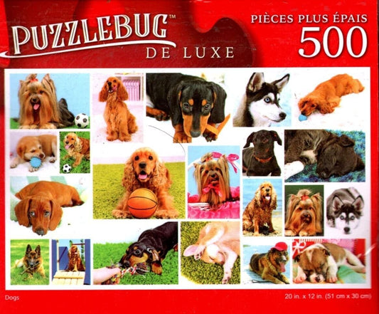 Dogs - 500 Pieces Deluxe Jigsaw Puzzle