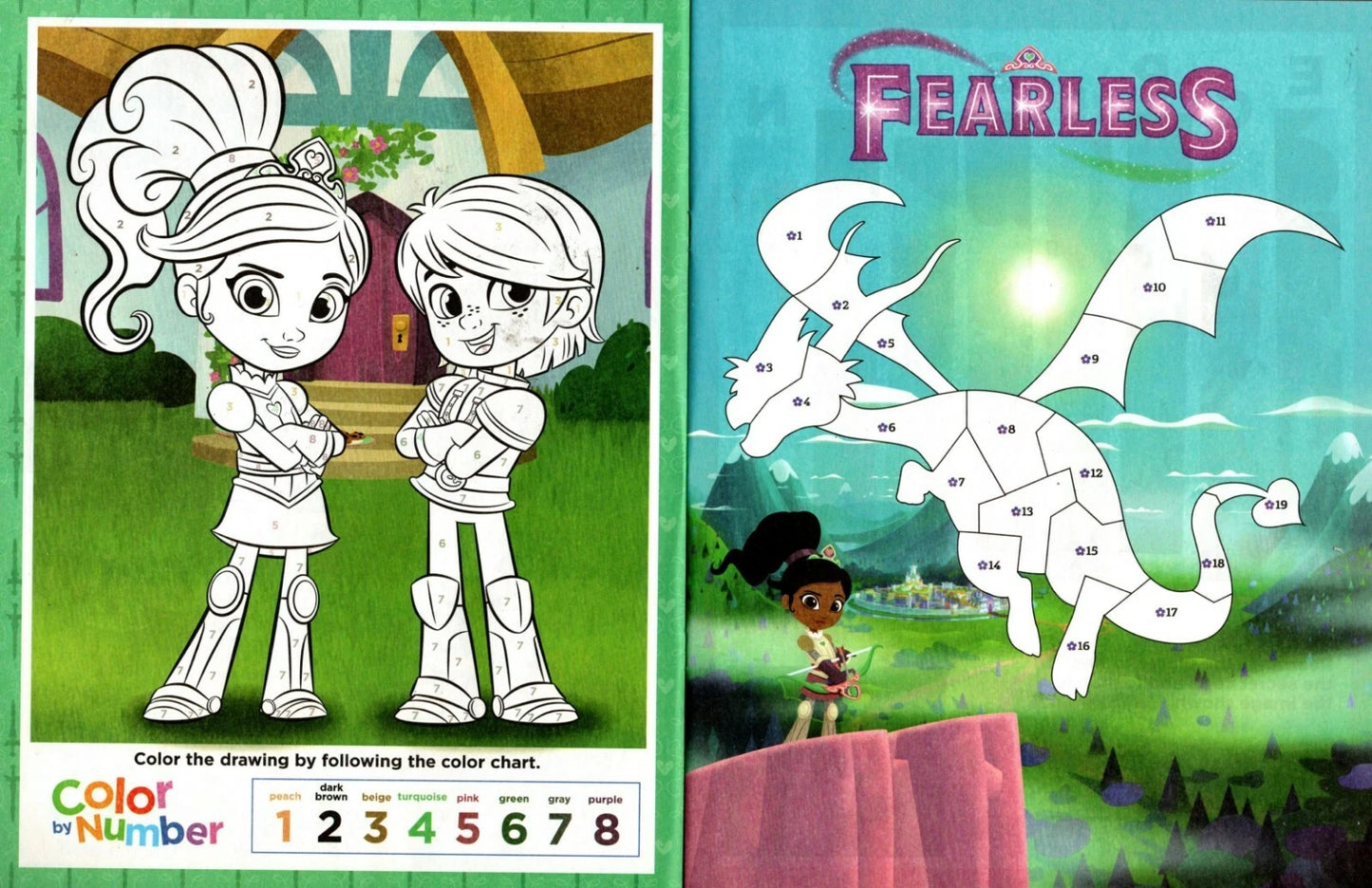 Nella & Barbie - Sticker by Number Activity Book Over 100+ 125 (Set of 2 Books)