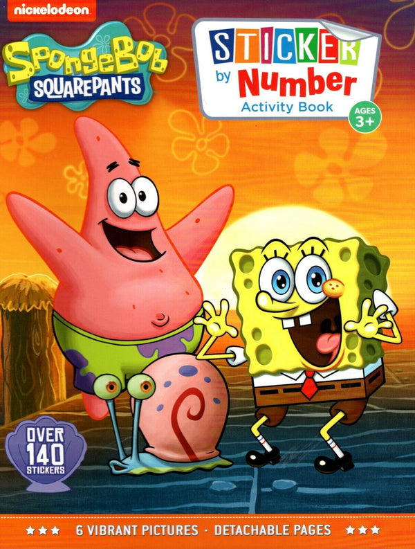 SpongeBob Squarepants - Sticker by Number Activity Book Over 140 Stick ...