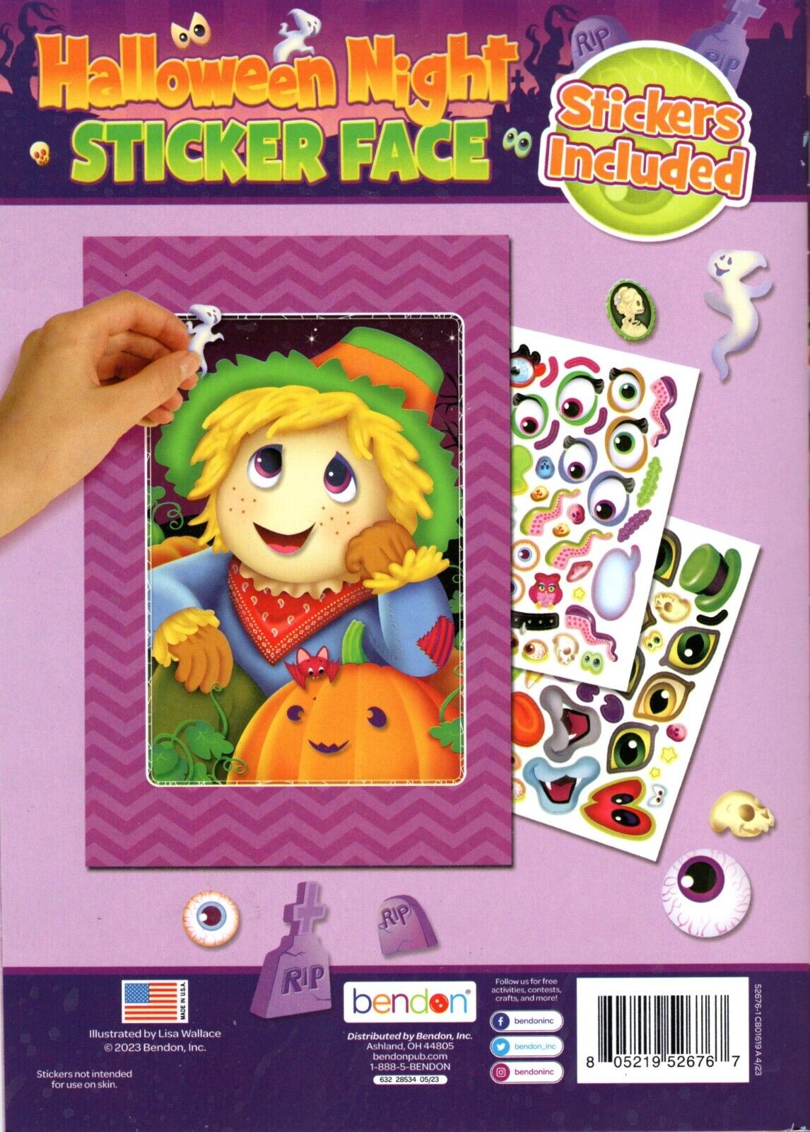 Spooky Sticker Face - Halloween Sticker Activity Book v7