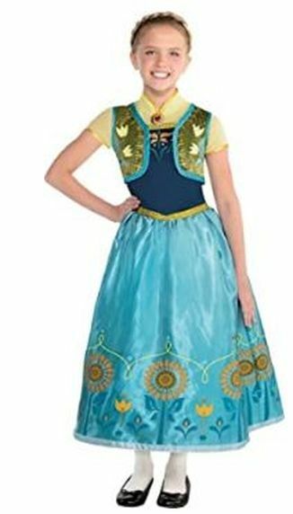 Anna Disney Frozen Fever Costume, Medium Green