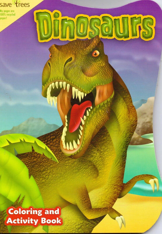 Dinosaurs Shaped Coloring & Activity Book
