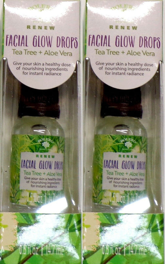 Facial Glow Drops - Tea Tree & Aloe Vera 0.5fl oz (14.7ml) (Set of 2)