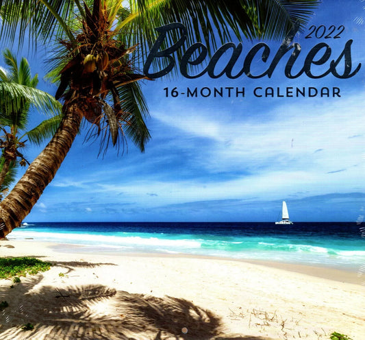 2022 16 Month Wall Calendar - Beaches