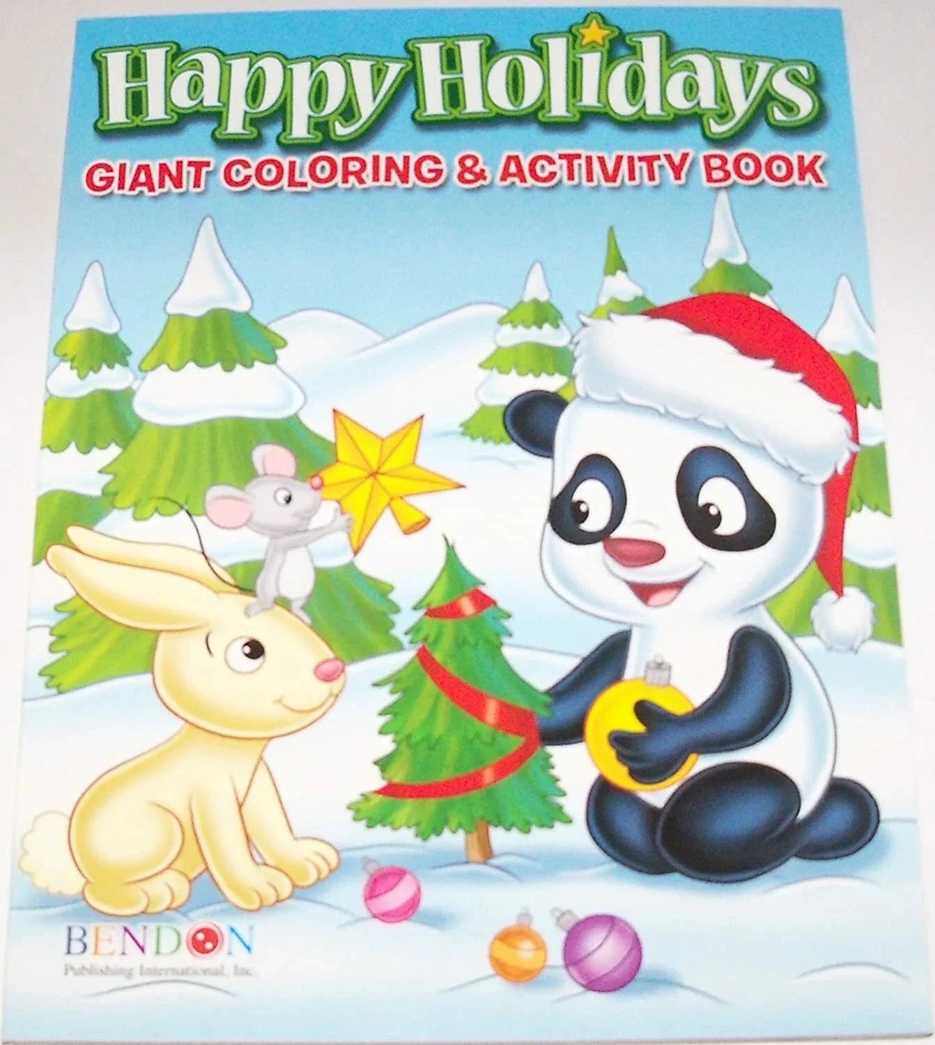 Christmas Activity Book - Happy Holidays & Giant Coloring 160 pages (Set of 2)