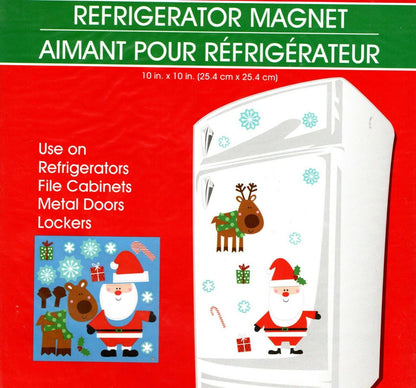 Christmas Holiday Decorative Fridge Magnet Set for Refrigerator, Locker v3-v4