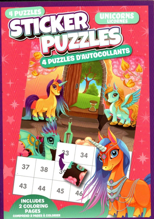 Activity Books for Kids: Sticker Puzzles 2025 - Unicorns