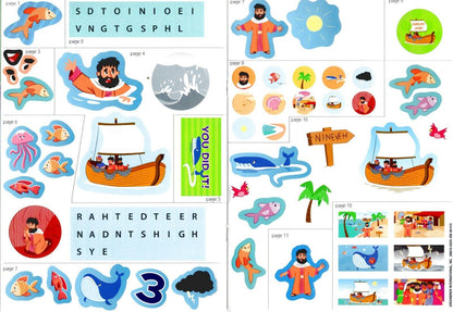 Bible Activity Jonah Sticker Book Over 80 Stickers