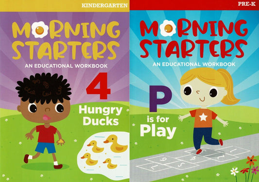 PRE-K & Kindergarten - Morning Starters Educational Workbooks - v16 Set