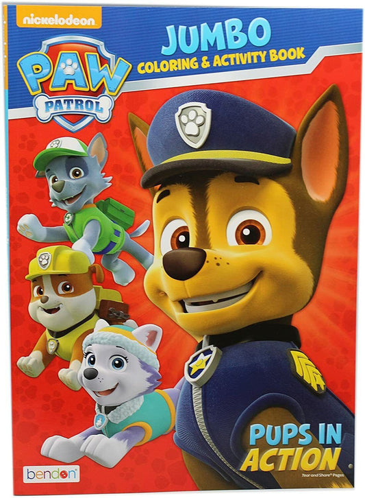 Paw Patrol Pups in Action Jumbo Coloring and Activity Book