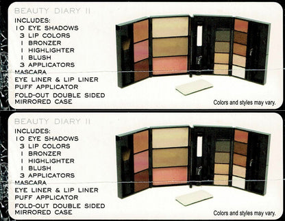 ME Makeover Essentials Beauty Diary II Sealed Makeup Box - NEW (Set of 2)