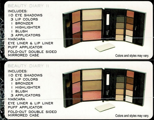 ME Makeover Essentials Beauty Diary II Sealed Makeup Box - NEW (Set of 2)
