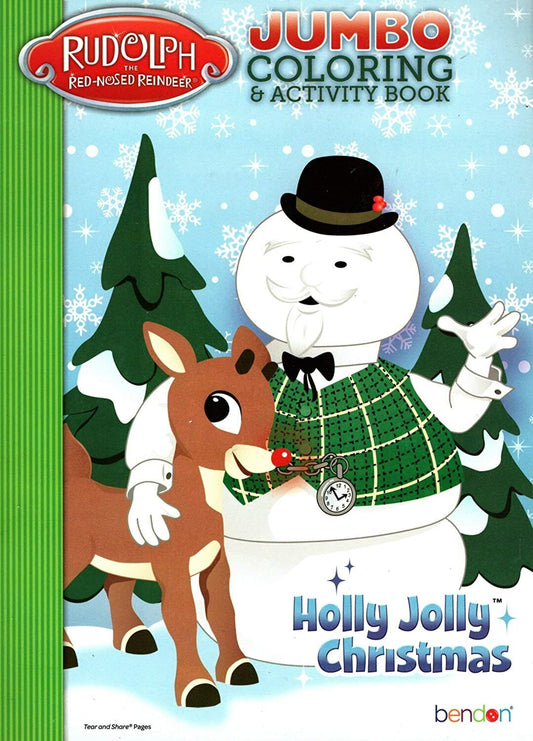 Nosed Reindeer - Christmas Edition Holiday - Jumbo Coloring and Activity Book