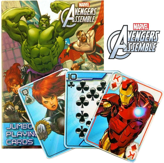 Marvel Avengers Jumbo Card Game ~ Captain America, Thor, Iron Man, The Hulk