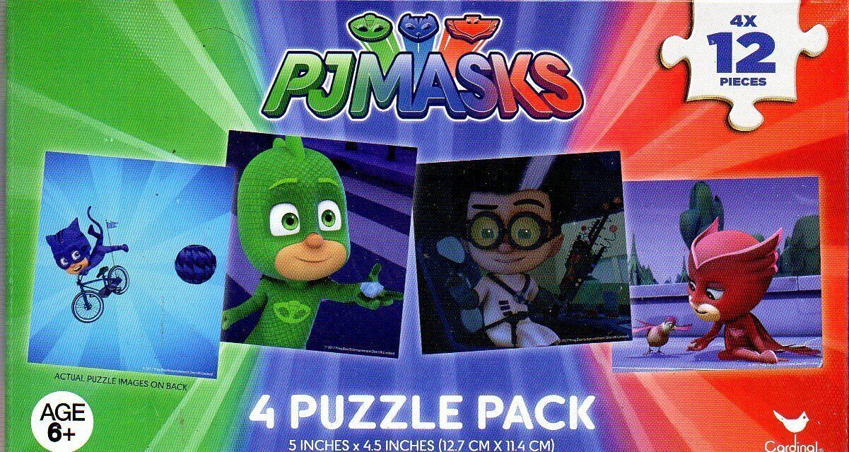 PJ Masks - 4 Puzzle Pack - 12 Piece Jigsaw Puzzle - v1