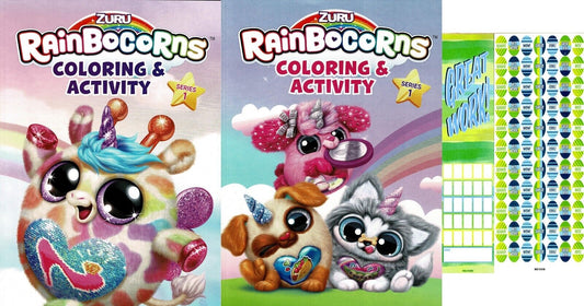 Zuru RainBocorns - Jumbo Coloring & Activity Books Siries 1 + Award Stickers