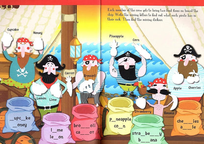 Flowerpot Press Stick-to Learning - Treasure Hunt & Dinosaurs - Sticker Book Set