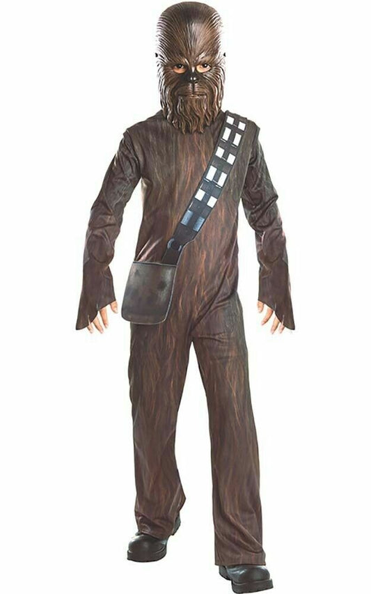 Chewbacca Child Costume Jumpsuit One Piece Mask Attachable Ammo Belt MEDIUM 8-10