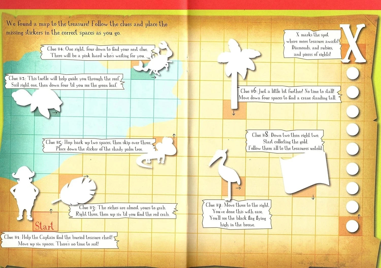 Flowerpot Press Stick-to Learning - Treasure Hunt & Dinosaurs - Sticker Book Set