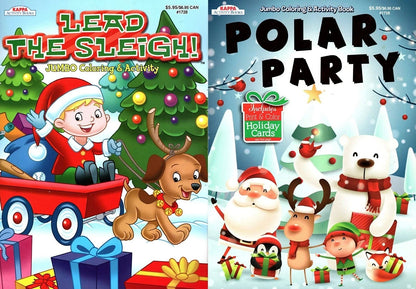 Christmas Edition Holiday - Jumbo Coloring Book - Polar Party & Lead The Sleigh