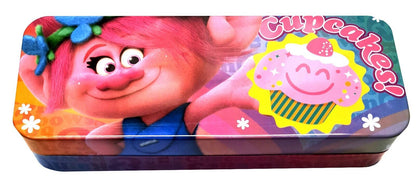 Trolls - Metal Tin Case Pencil Box Storage Set of 2 Pack