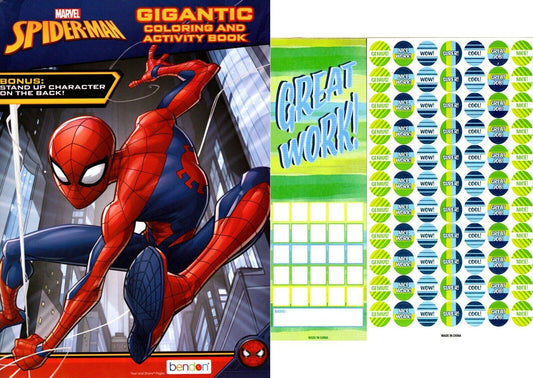 Spider-Man - Gigantic Coloring & Activity Book + Award Stickers 192 Pg