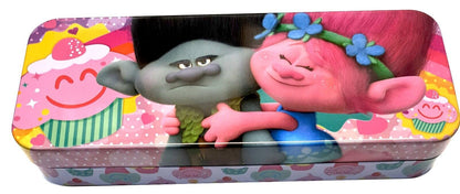 Trolls - Metal Tin Case Pencil Box Storage Set of 2 Pack
