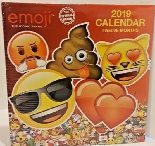 2019 Calendar Emoji 12 Month