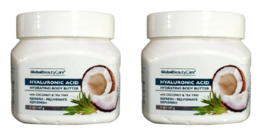 Global Beauty Hyaluronic Acid Hydrating Body Butter – Coconut & Tea Tree
