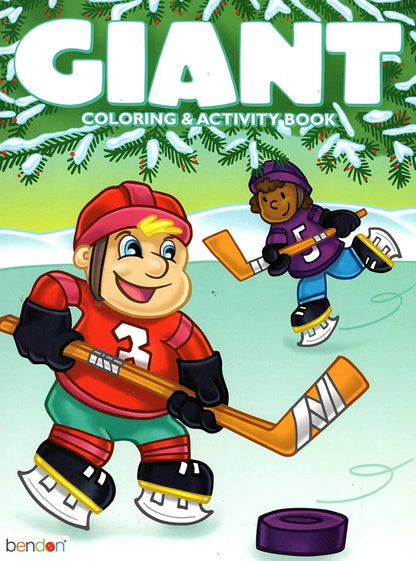 Christmas Activity Book - Happy Holidays & Giant Coloring 160 pages (Set of 2)