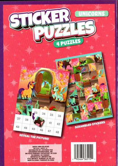 Activity Books for Kids: Sticker Puzzles 2025 - Unicorns