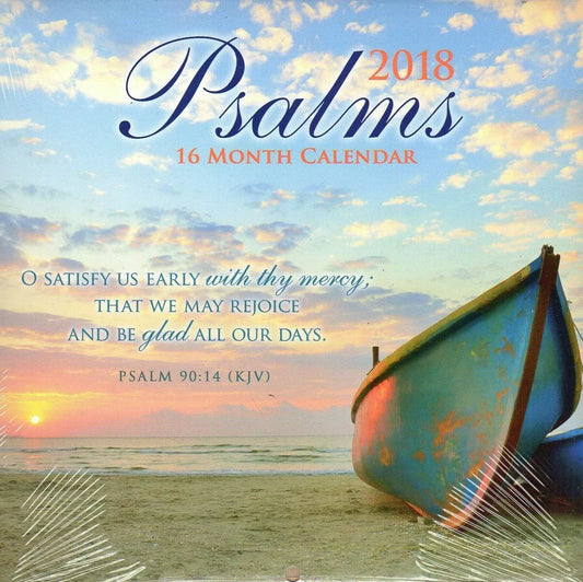 Psalms - 16 Month 2018 Wall Calendar Planner Organizer