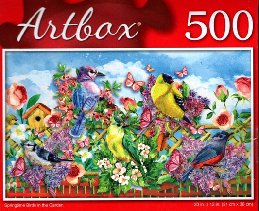Springtime Birds in The Garden - 500 Pieces Jigsaw Puzzle