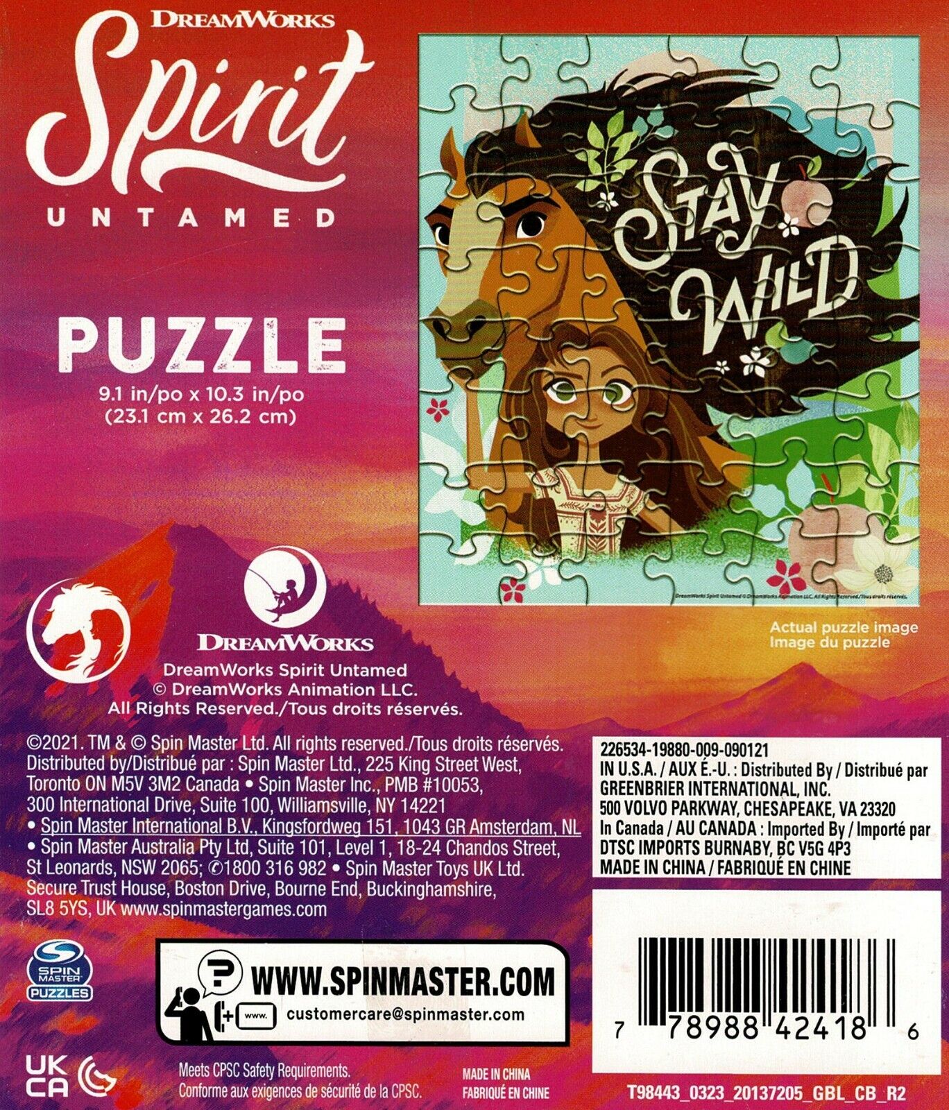 DreamWorks Spirit Untamed - Stay Wild - 48 Pieces Jigsaw Puzzle
