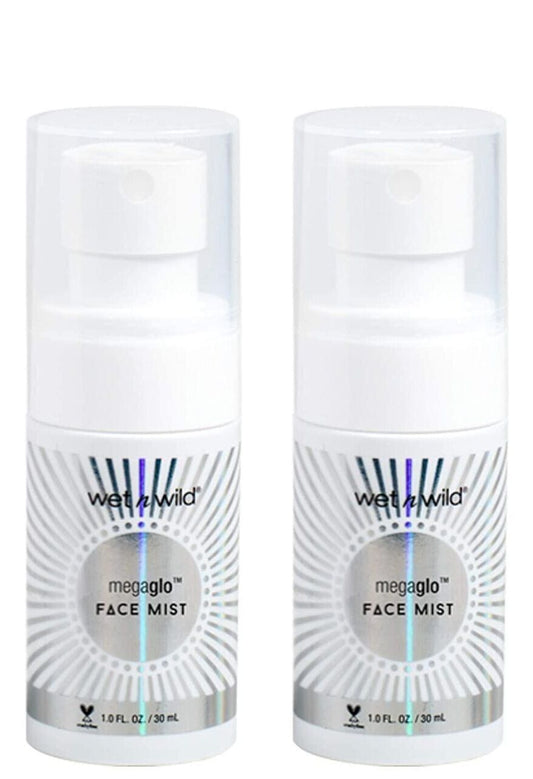 wet n wild Crystal Cavern Mega Glo Face Mist, Aura Booster, 1 Ounce (Set of 2)