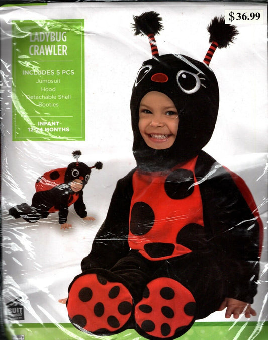 Infant Costume Halloween Ladybug Crawler Size 12 - 24 Months