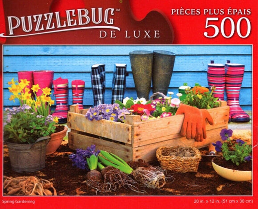 Spring Gardening - 500 Pieces Deluxe Jigsaw Puzzle